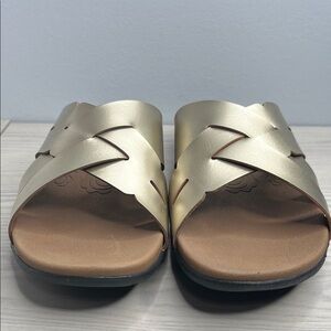 Rockport Crossband Slide Sandals - Ridge - Gold
